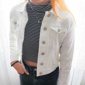 White jean jacket